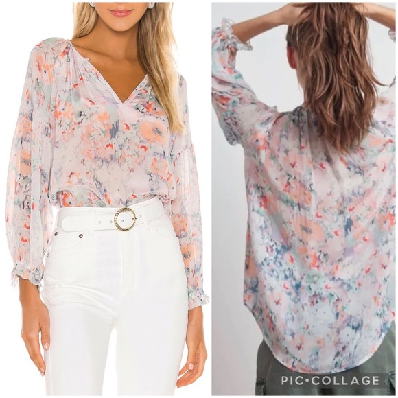 Velvet by Graham & Spencer Tops - \Velvet by Graham & Spencer\• NWT Jessa Blouse in Watercolor